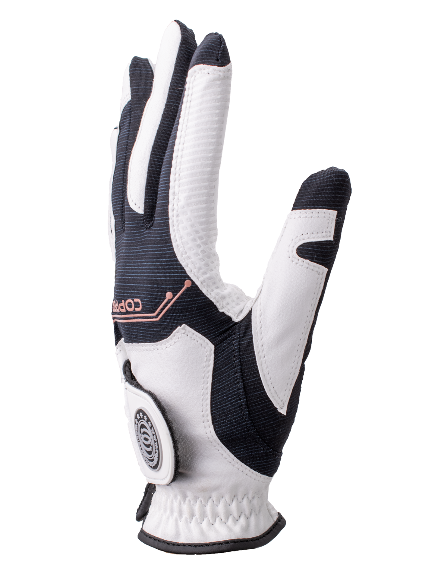 Copper Tech Golf Glove, White/Black, 3-Pack