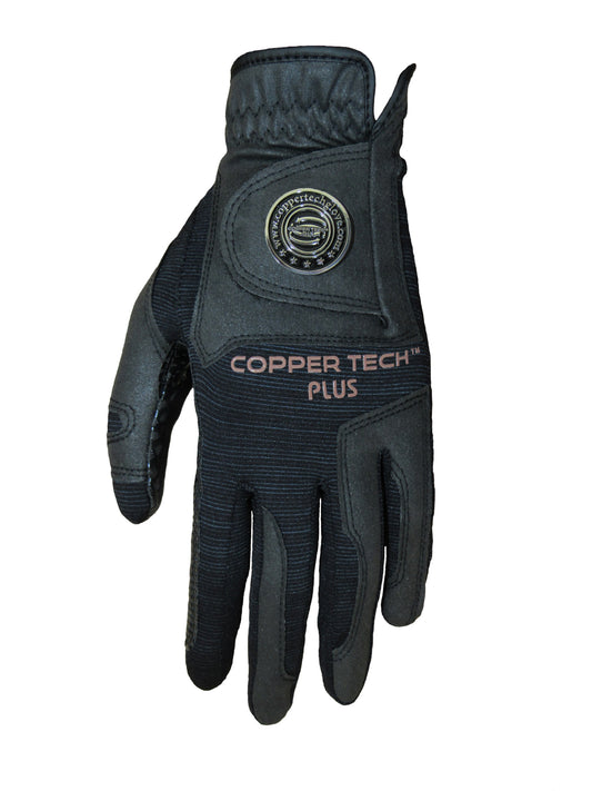 Copper Infused Golf Glove Black/Black