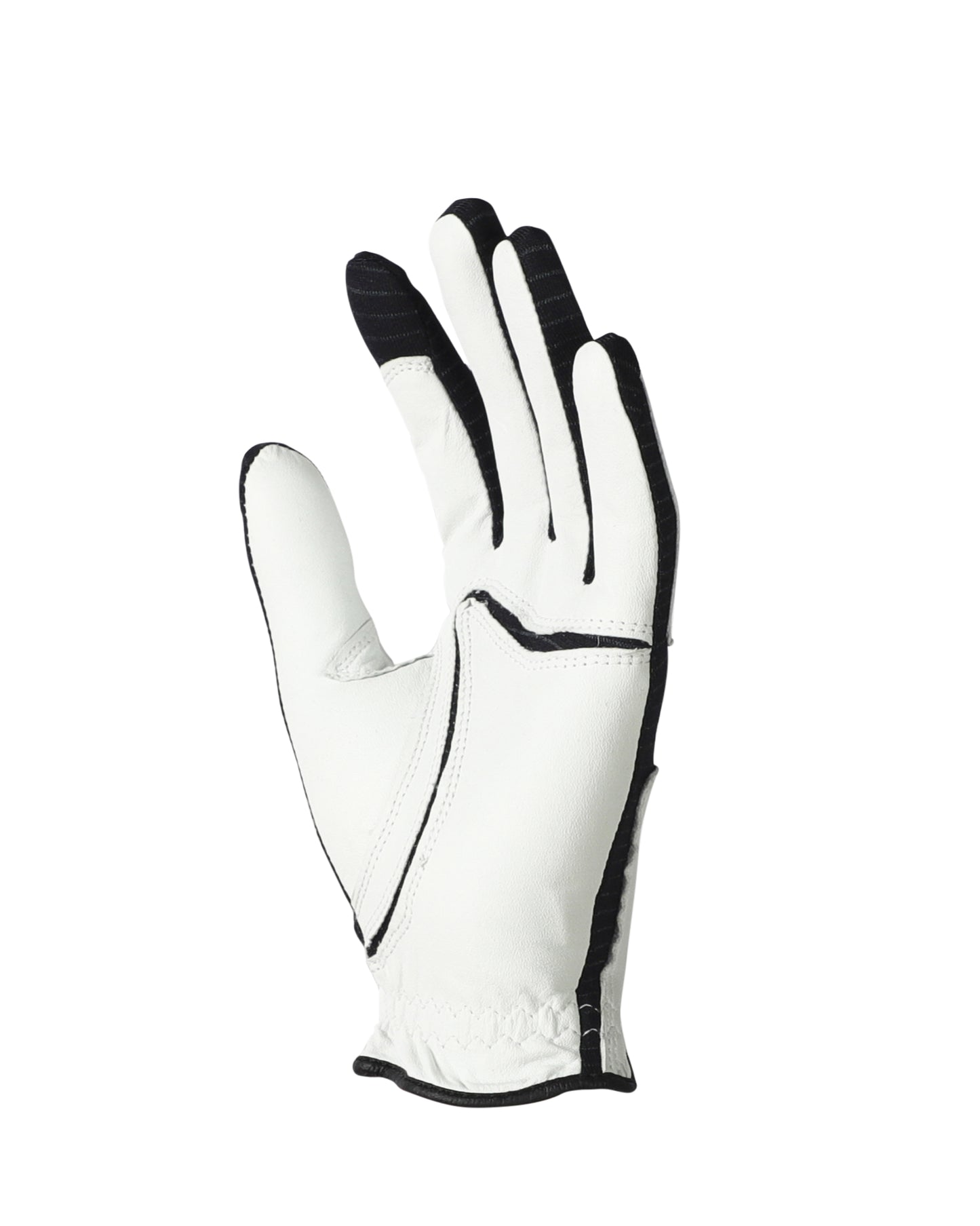 Copper Infused Ultra Premium Kangaroo Leather Golf Glove White/Black, White Palm