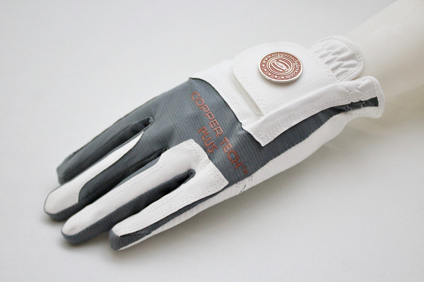 Copper Infused Golf Glove White/Grey