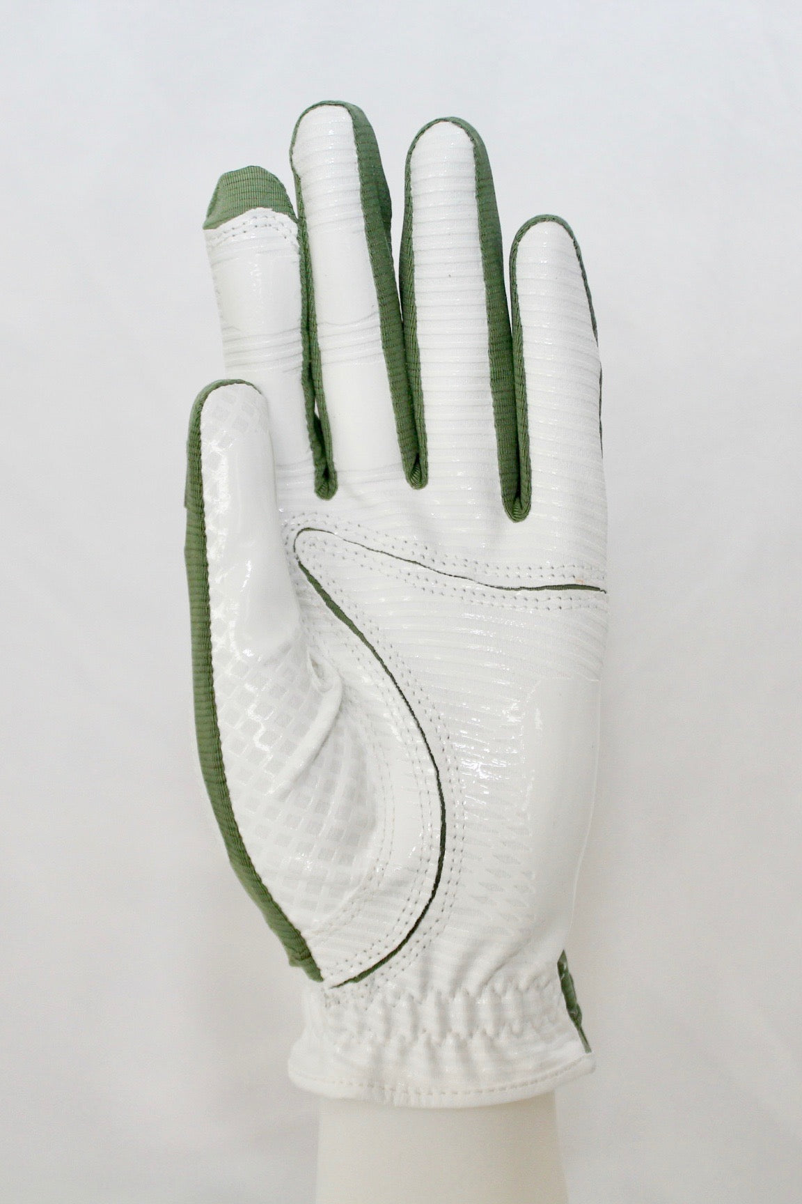 Copper Infused Golf Glove White/Hunter Green