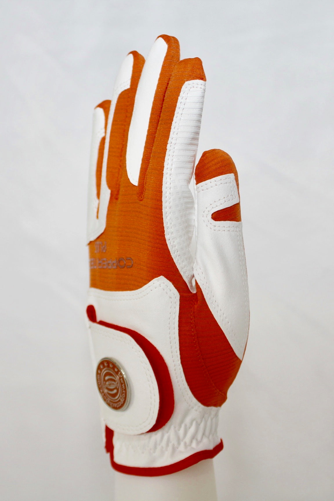 Copper Infused Golf Glove White/Orange