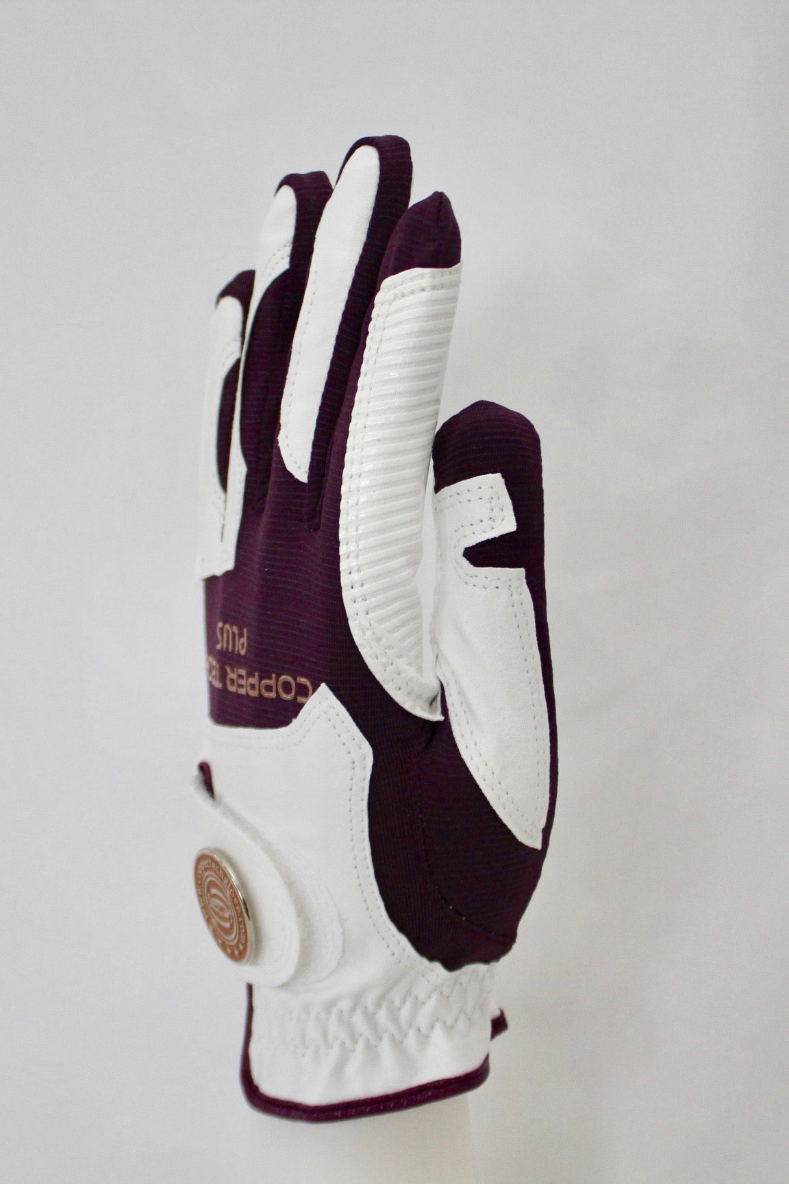 Copper Infused Golf Glove White/Plum