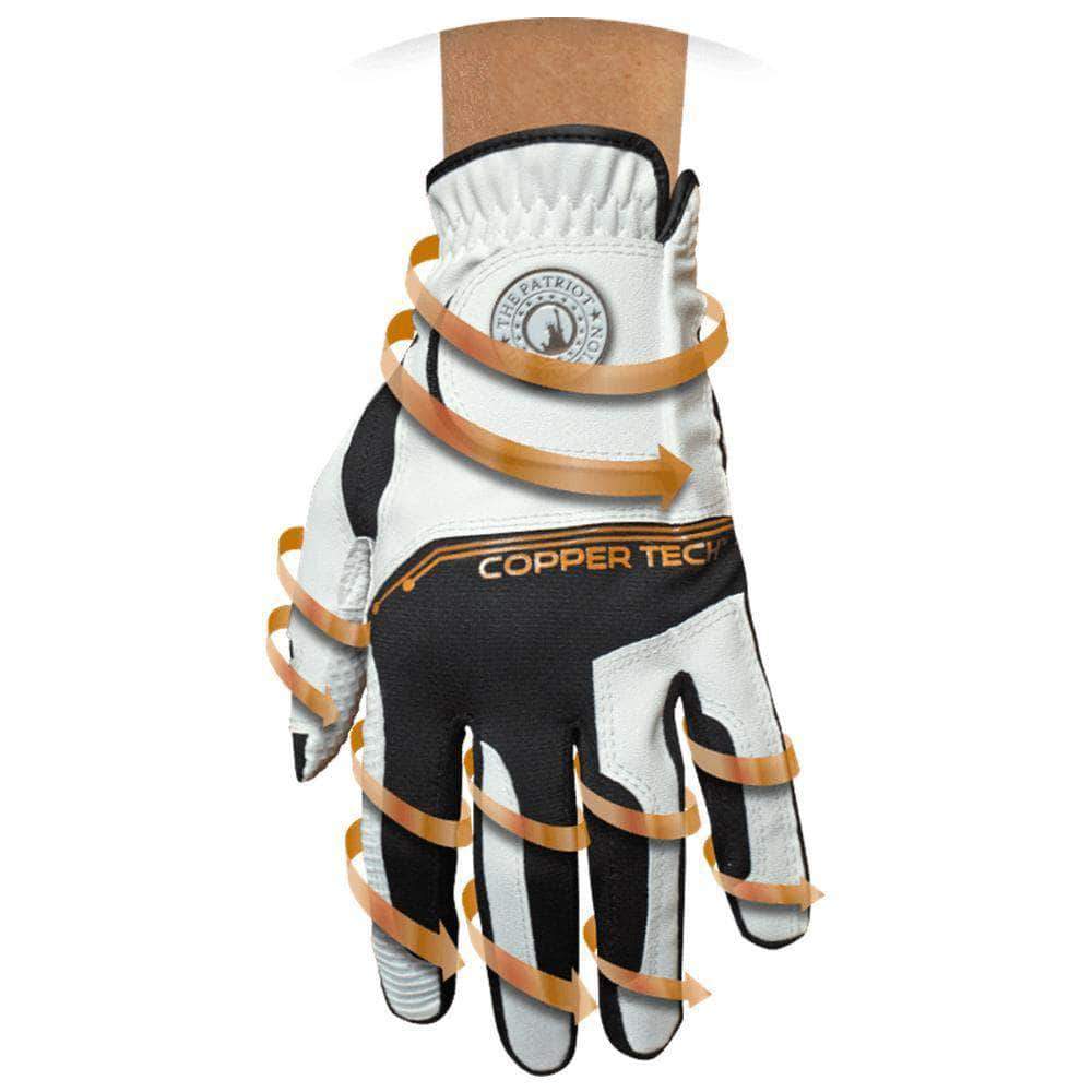 Copper Infused Golf Glove White/Black