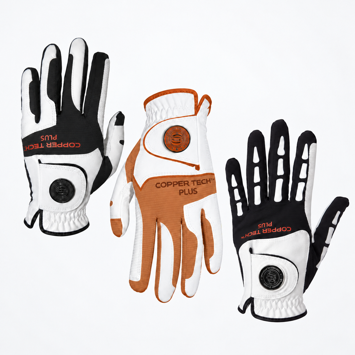 Copper Tech Plus Golf Glove, Fall Variety Pack, 3-Pack