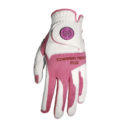 Copper Infused Golf Glove White/Pink
