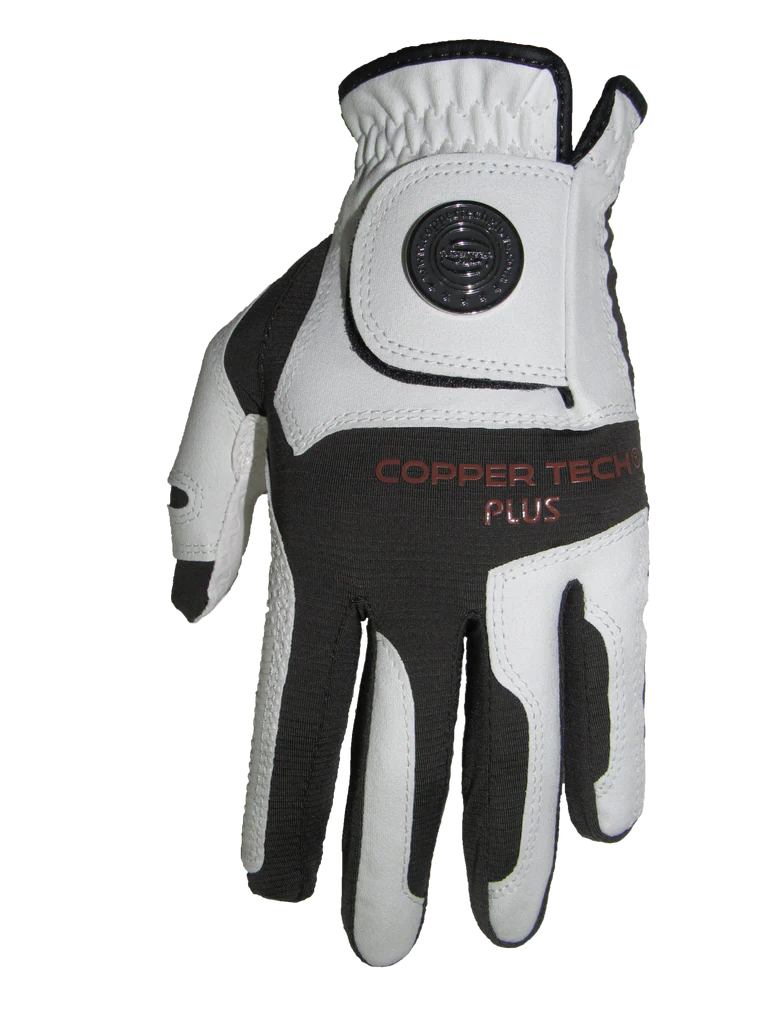 Copper Infused Golf Glove White/Black Copper Tech Gloves