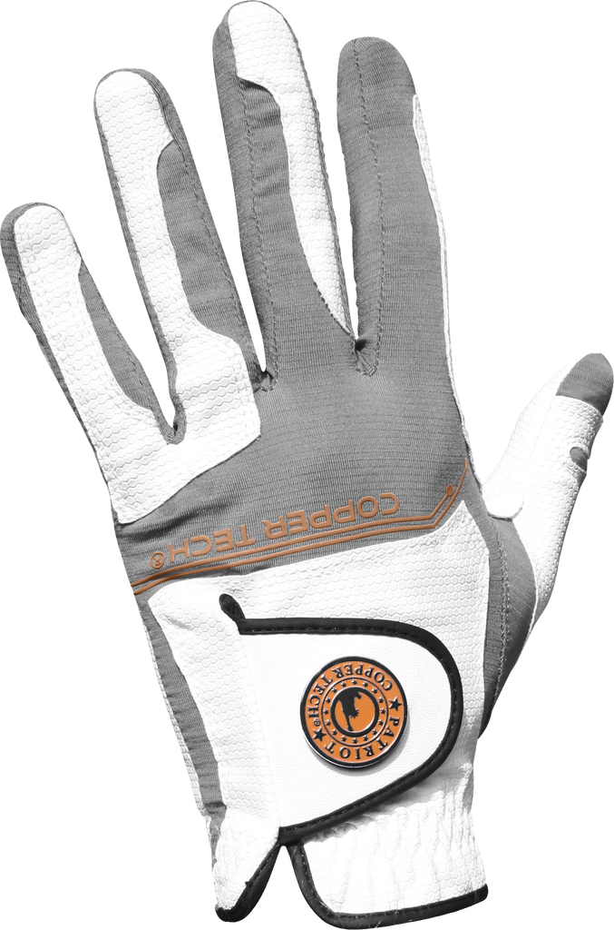 Copper Infused Golf Glove White/Grey