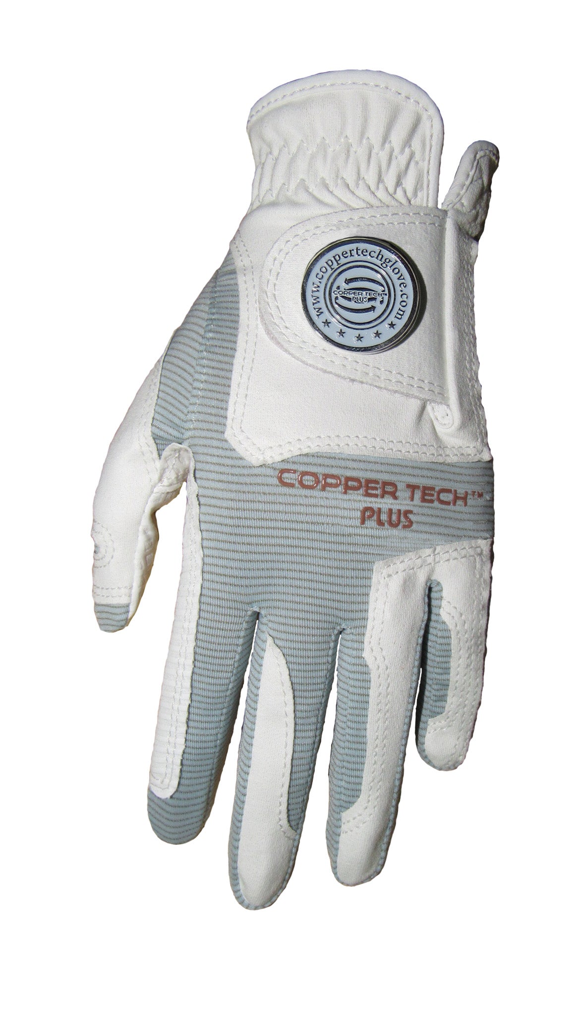 Copper Infused Golf Glove White/Silver