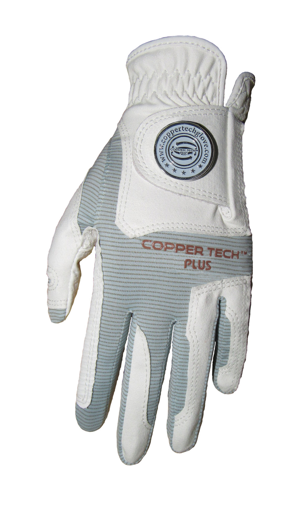 Copper Infused Golf Glove White/Silver Copper Tech Gloves