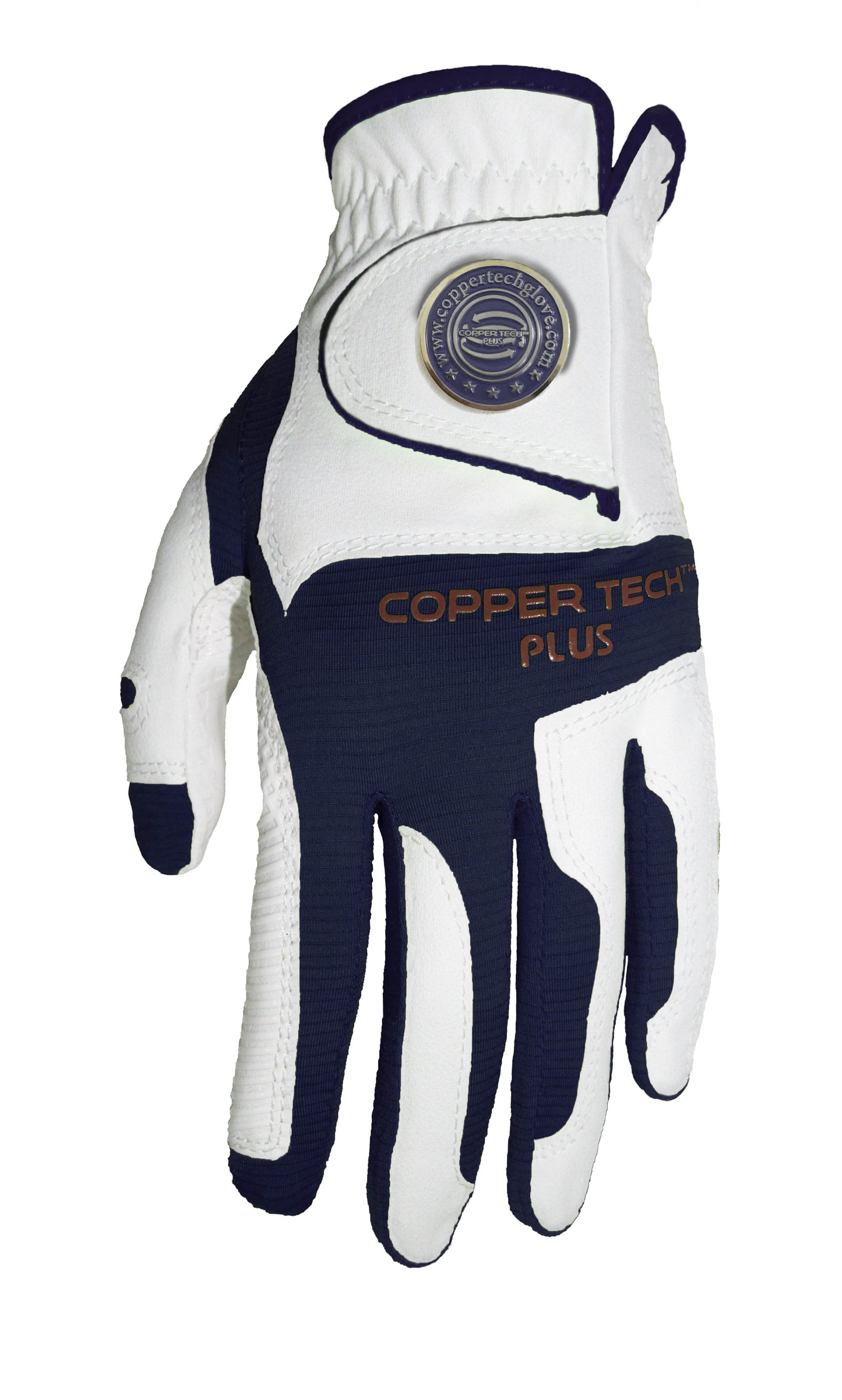 Copper Infused Golf Glove White/Navy