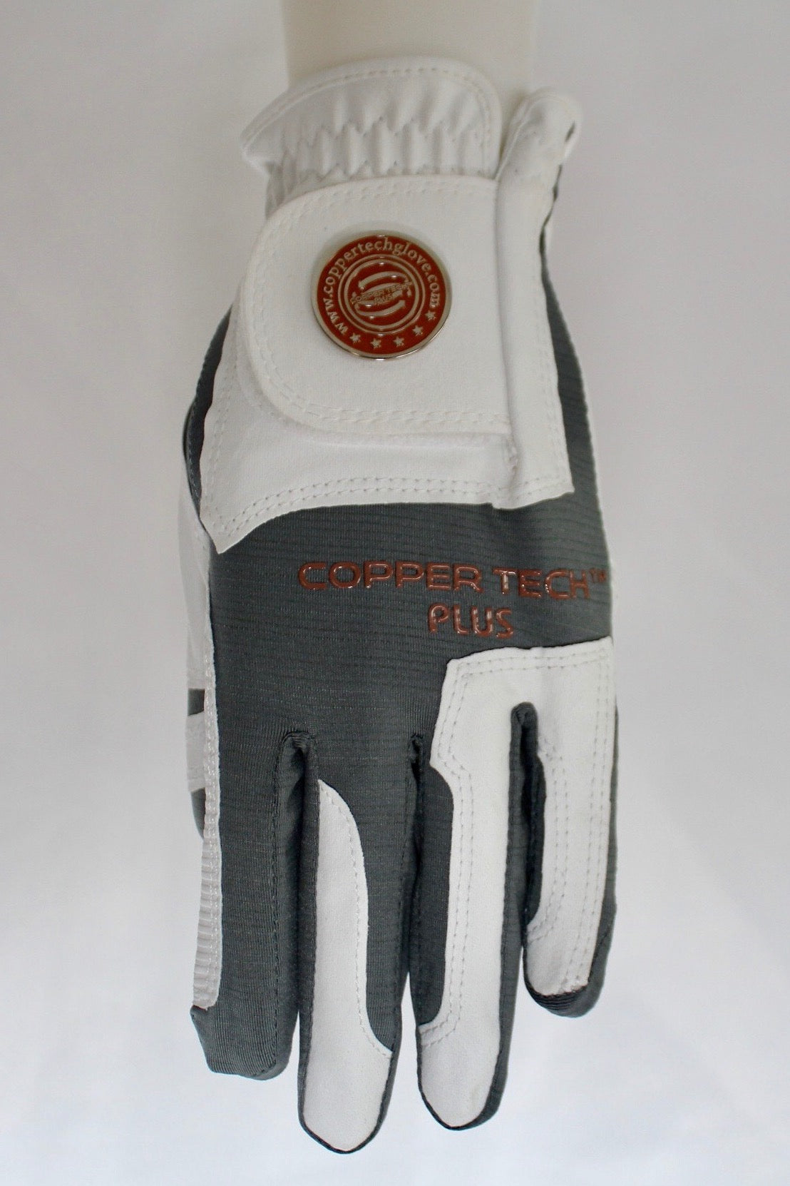 Copper Infused Golf Glove White/Grey