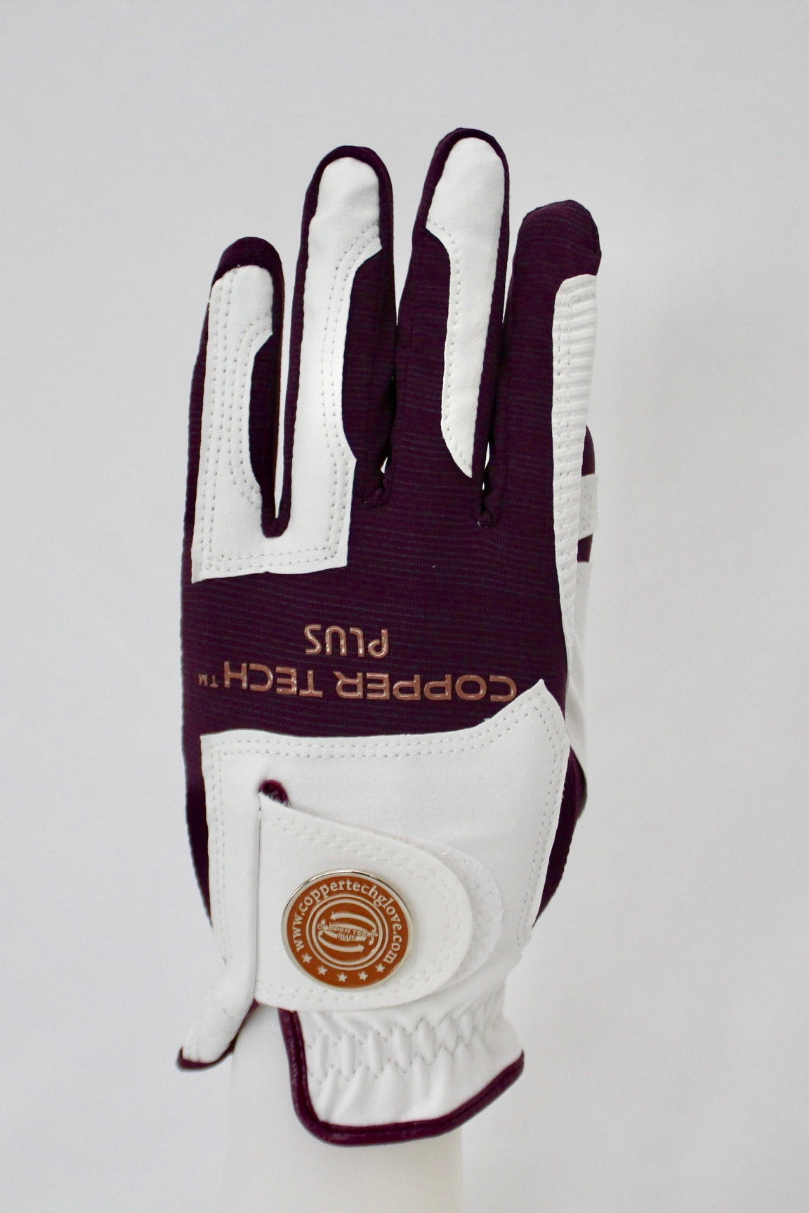 Copper Infused Golf Glove White/Plum