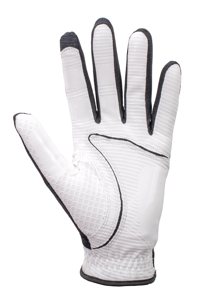 Copper Tech Golf Glove, White/Black, 2Pack (For Men/2Left Hand for RH